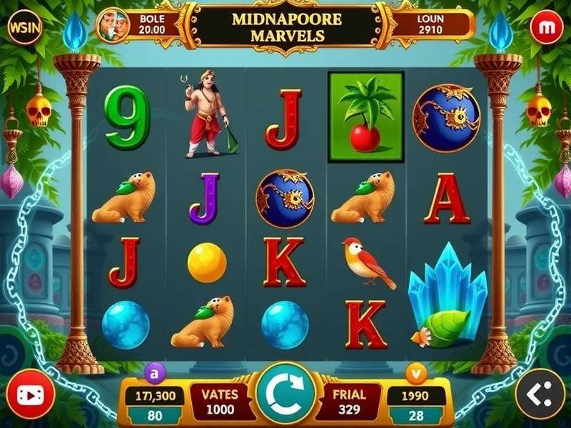 Midnapore Marvels game screenshot showing vibrant Indian-themed gameplay